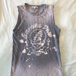 Grateful Dead distressed tie dye tank